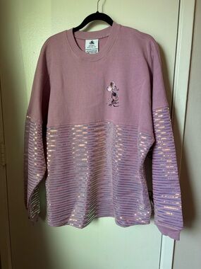 Disney Dusty Pink Spirit Jersey with Iridescent Sequin Stripes